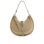 Isabel Marant Oskan Soft L Suede Bag in Smoky Taupe | Women | Coveti