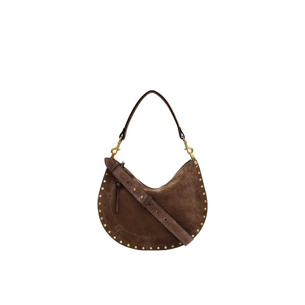 Isabel Marant Oskan Soft Zip Bag in Suede Leather, Coffee | Women | Coveti