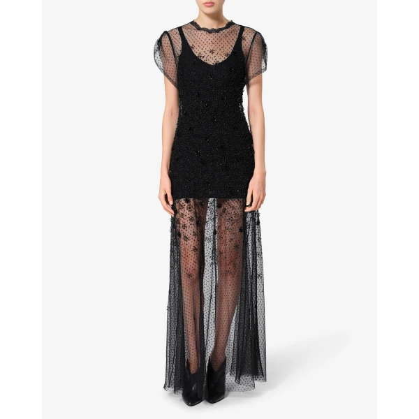Isabel Marant Otalia Lace Dress in Black | Maxi Dresses | Coveti