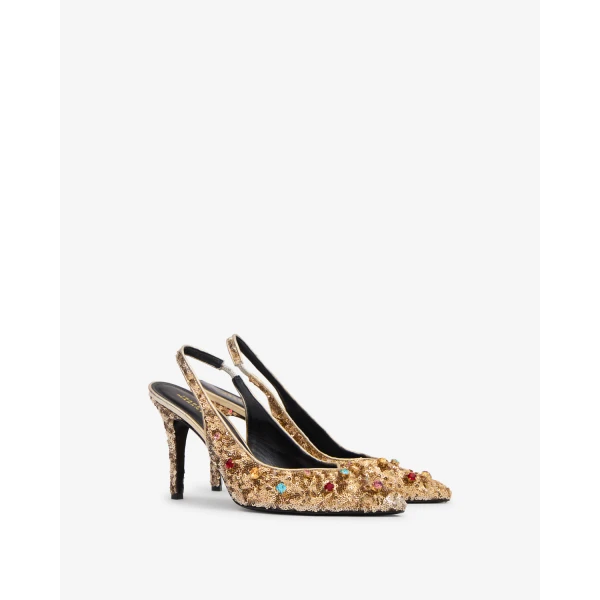 Isabel Marant Pafya Pumps in Light Gold | Heels | Coveti