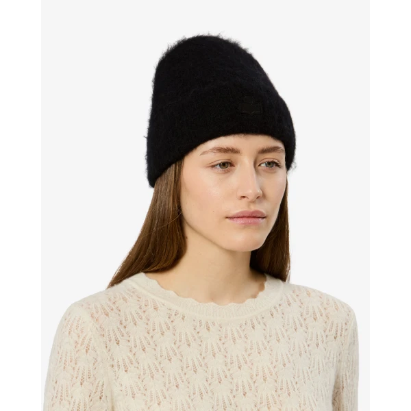 Isabel Marant Peeta Alpaca Beanie in Black | Hats | Coveti