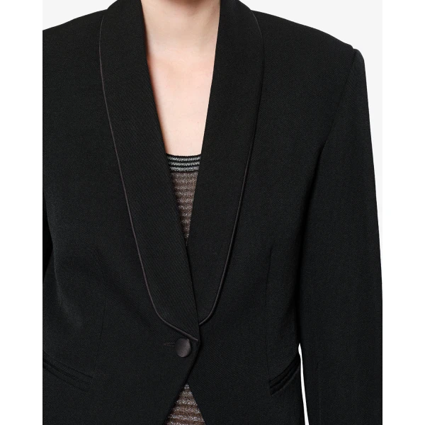 Isabel Marant Pialena Wool Jacket in Black | Jackets | Coveti