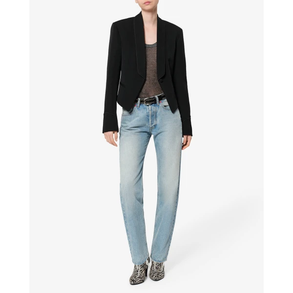 Isabel Marant Pialena Wool Jacket in Black | Jackets | Coveti