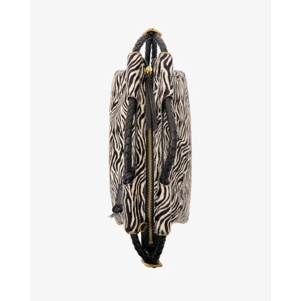 Isabel Marant Pipa M Bag in Pony Leather, Zebra | Shoulder & Crossbody Bags | Coveti