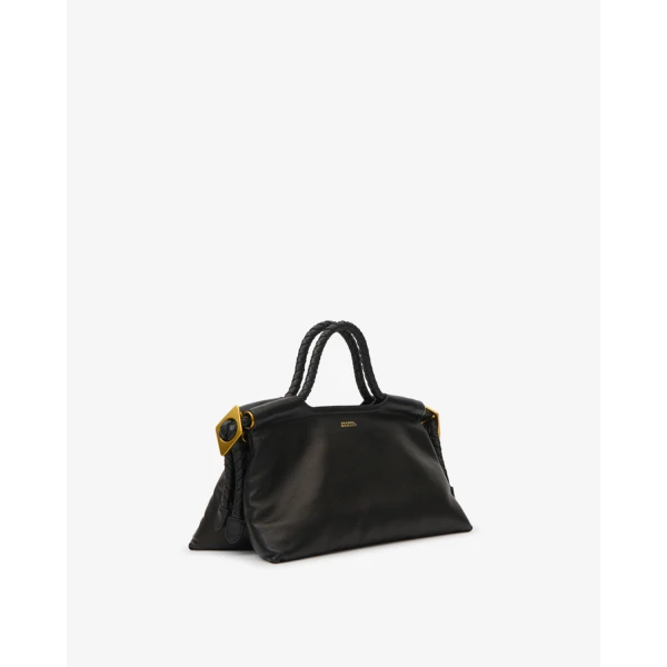 Isabel Marant Pipa M Leather Bag in Black | Shoulder & Crossbody Bags | Coveti