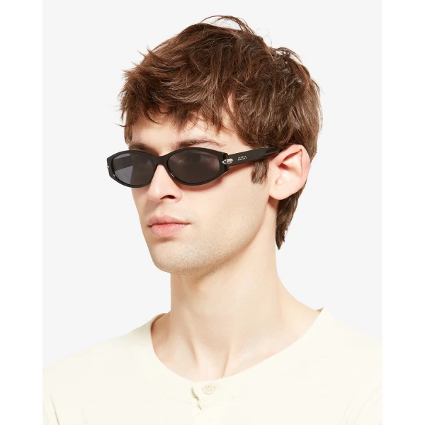 Isabel Marant Pixa Sunglasses in Black Palladium and Gray | Sunglasses | Coveti
