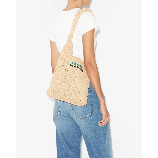 Isabel Marant Praia Small Bag in Natural | Totes & Top-Handle Bags | Coveti