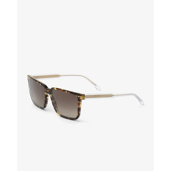Isabel Marant Priya Squared Sunglasses in Havana and Brown Shaded | Sunglasses | Coveti