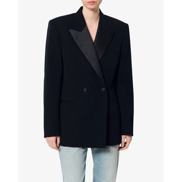 Isabel Marant Ranyae Wool Jacket in Black | Jackets | Coveti