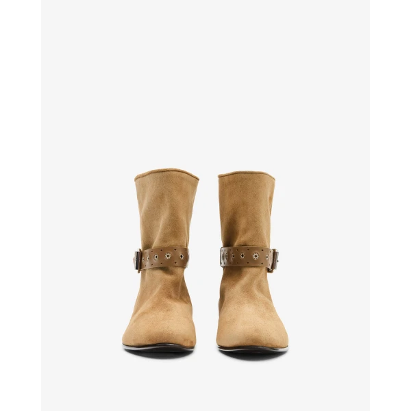 Isabel Marant Reena Ankle Boots in Taupe | Boots | Coveti