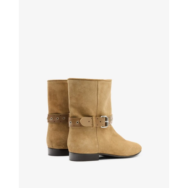 Isabel Marant Reena Ankle Boots in Taupe | Boots | Coveti