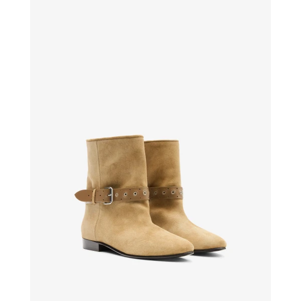 Isabel Marant Reena Ankle Boots in Taupe | Boots | Coveti