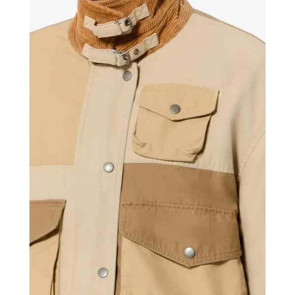 Isabel Marant Risla Jacket in Beige | Shearling Jackets | Coveti