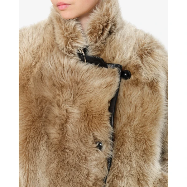 Isabel Marant Roama Shearling Coat in Ecru | Coats | Coveti