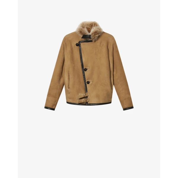 Isabel Marant Roama Shearling Coat in Ecru | Coats | Coveti