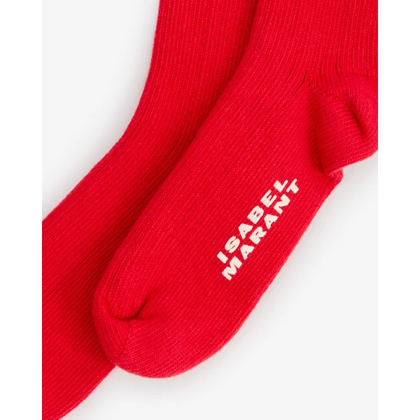 Isabel Marant Selveria Socks in Red | Accessories | Coveti