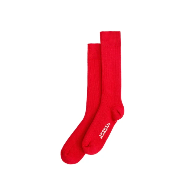 Isabel Marant Selveria Socks in Red | Women | Coveti