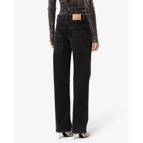 Isabel Marant Silka Jeans in Black | Denim | Coveti