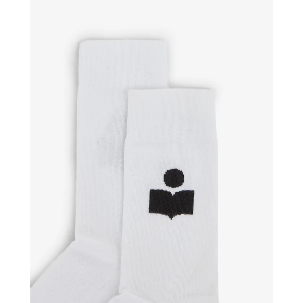 Isabel Marant Siloki Socks in White | Accessories | Coveti