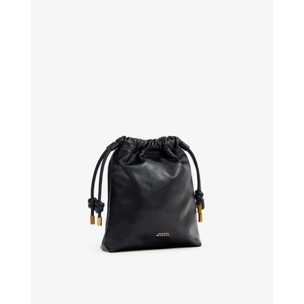 Isabel Marant Silven Mini Leather Bag in Black | Mini Bags | Coveti
