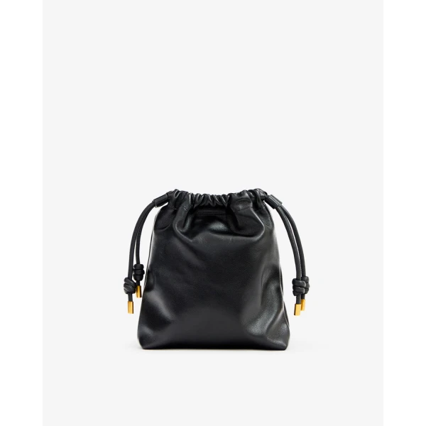 Isabel Marant Silven Mini Leather Bag in Black | Mini Bags | Coveti