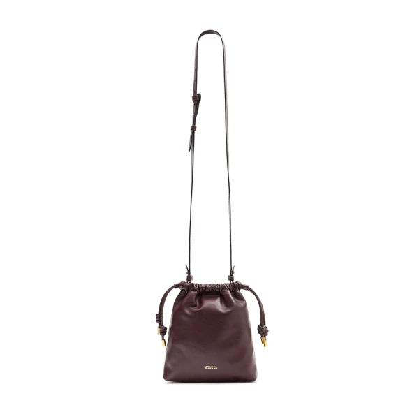 Isabel Marant Silven Mini Leather Bag in Burgundy | Women | Coveti