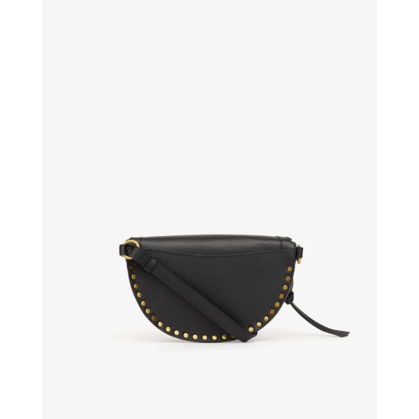 Isabel Marant Skano Belt Bag in Grained Leather, Black | Belt Bags | Coveti