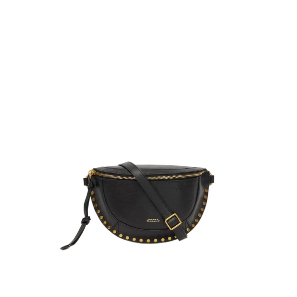 Skano Belt Bag in Grained Leather, Black