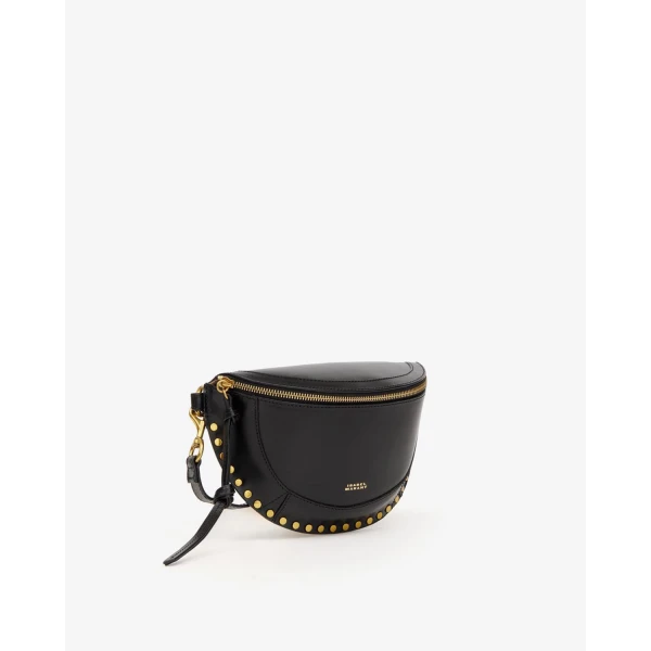 Isabel Marant Skano Belt Bag in Leather, Black | Belt Bags | Coveti