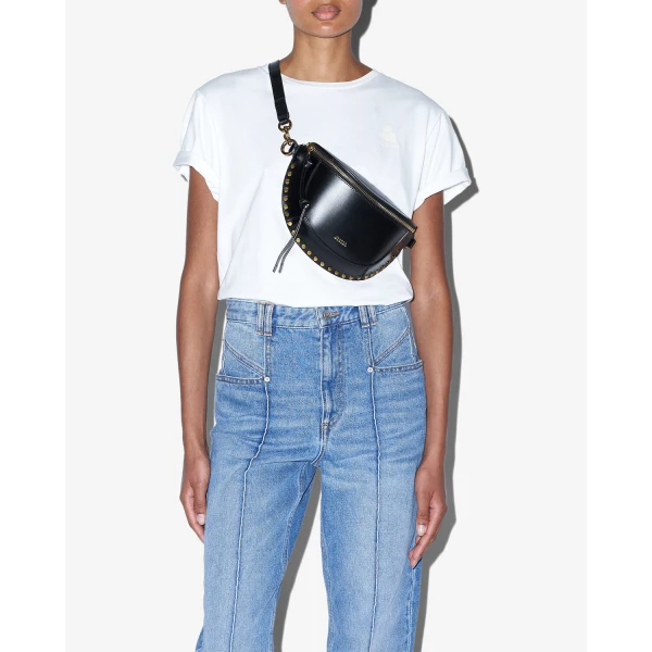 Isabel Marant Skano Belt Bag in Leather, Black | Belt Bags | Coveti