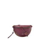 Isabel Marant Skano Belt Bag in Leather, Burgundy | Women | Coveti