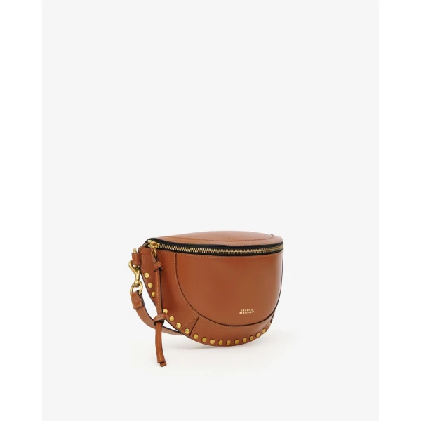 Isabel Marant Skano Belt Bag in Leather, Cognac | Belt Bags | Coveti