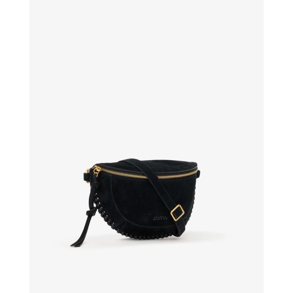Isabel Marant Skano Suede Belt Bag in Black | Belt Bags | Coveti