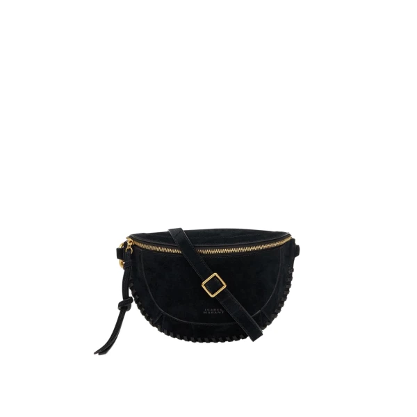 Skano Suede Belt Bag in Black