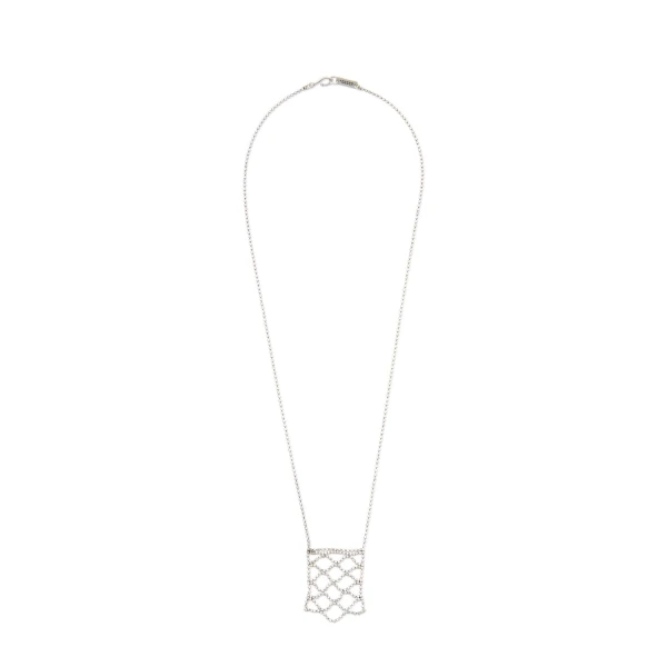 Thalia Long Necklace in Silver