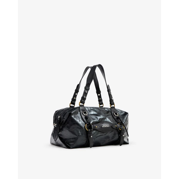 Isabel Marant Tilpa Bag in Leather, Black | Shoulder & Crossbody Bags | Coveti