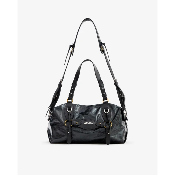 Isabel Marant Tilpa Bag in Leather, Black | Shoulder & Crossbody Bags | Coveti