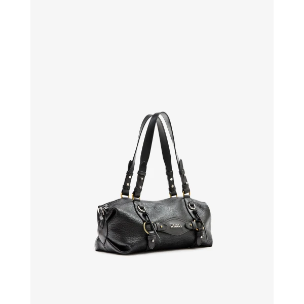 Isabel Marant Tilpa Mini Bag in Grained Leather, Black | Mini Bags | Coveti