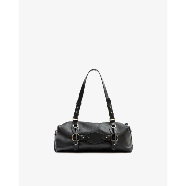 Isabel Marant Tilpa Mini Bag in Grained Leather, Black | Mini Bags | Coveti