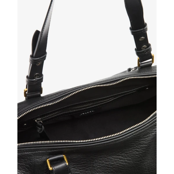 Isabel Marant Tilpa Mini Bag in Grained Leather, Black | Mini Bags | Coveti