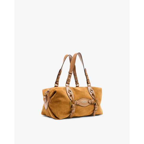 Isabel Marant Tilpa Suede Bag in Cognac | Shoulder & Crossbody Bags | Coveti
