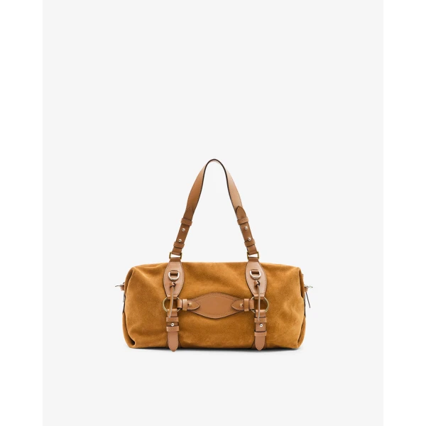 Isabel Marant Tilpa Suede Bag in Cognac | Shoulder & Crossbody Bags | Coveti