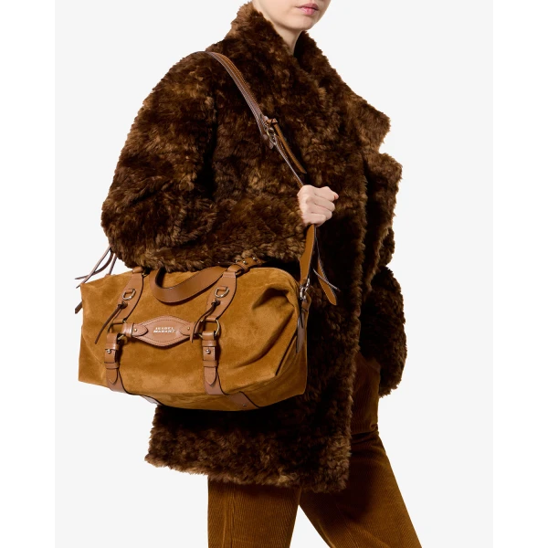 Isabel Marant Tilpa Suede Bag in Cognac | Shoulder & Crossbody Bags | Coveti