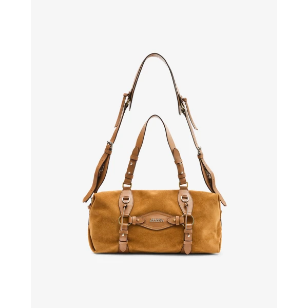 Isabel Marant Tilpa Suede Bag in Cognac | Shoulder & Crossbody Bags | Coveti