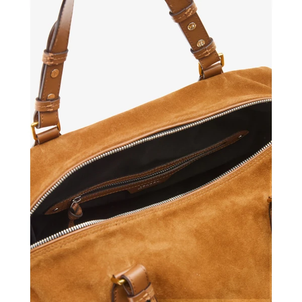 Isabel Marant Tilpa Suede Bag in Cognac | Shoulder & Crossbody Bags | Coveti