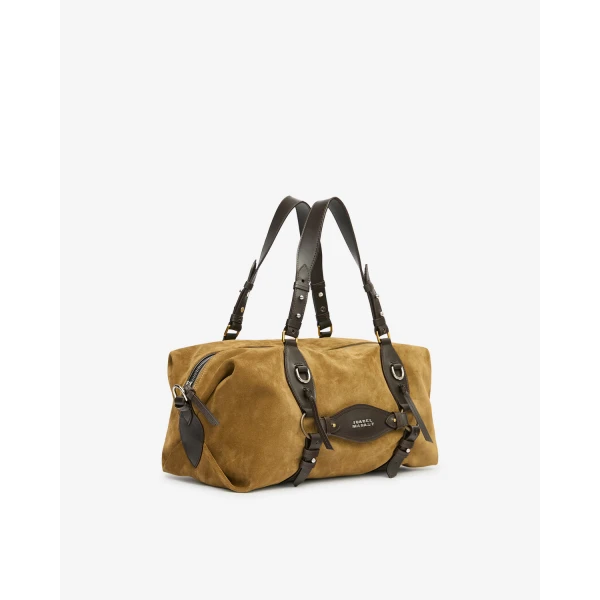 Isabel Marant Tilpa Suede Bag in Taupe | Shoulder & Crossbody Bags | Coveti