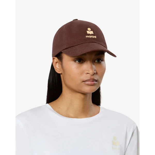 Isabel Marant Tomas Cap in Chocolate and Butter | Hats | Coveti