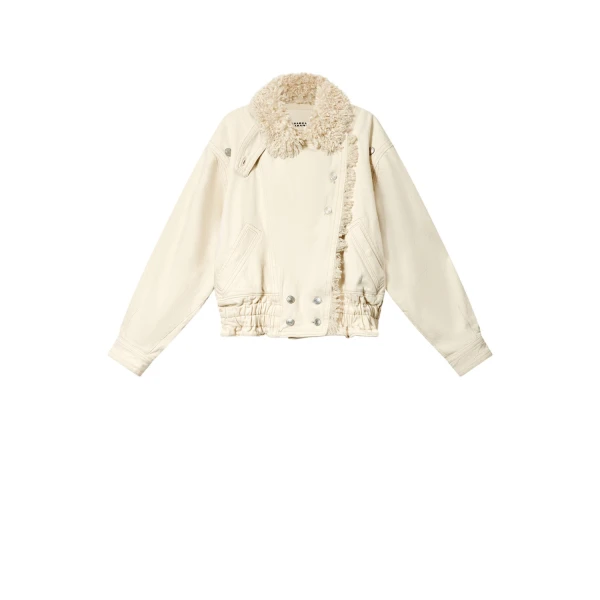 Valineo Denim Jacket in Ecru
