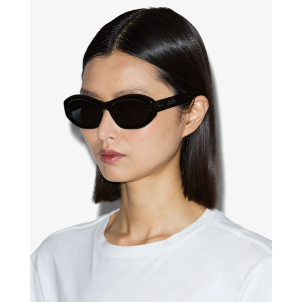Isabel Marant Vancy Sunglasses in Black Palladium and Gray | Sunglasses | Coveti