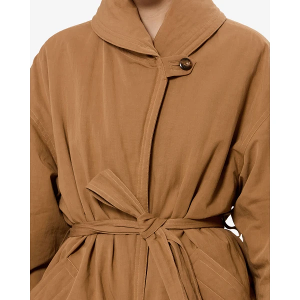 Isabel Marant Volinda Coat in Camel | Coats | Coveti